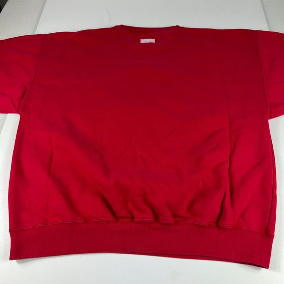 Y2K Gear Wisconsin Badgers Sweatshirt Adult Large Red Faded Embossed Crewneck - Picture 8 of 13